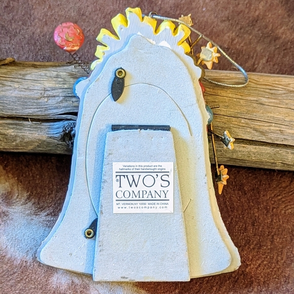 Two's Company Handcrafted Painted Vintage Christmas Bell Frame/Ornament - Picture 6 of 8